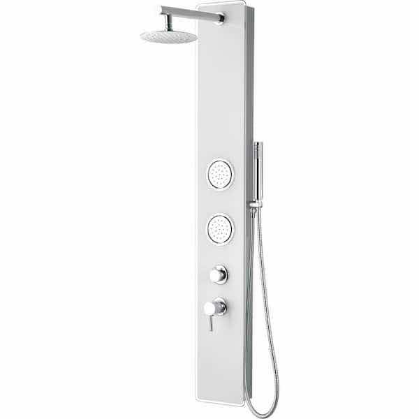 Photo 1 of ALFI BRAND 20.13” WHITE GLASS 2 JET SHOWER TOWER MODEL ABSP50W