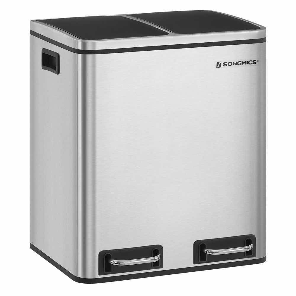 Photo 1 of SONGMICS 2X4G STEEL STEP TRASH CAN W 2 BUCKETS MODEL LTB30H