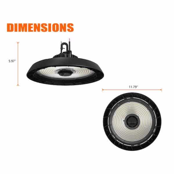 Photo 1 of COMMERCIAL ELECTRIC 14” BLACK INTEGRATED LED 5000K HIGH BAY LIGHT 30,000 LUMENS MODEL HLF-HD08a-200