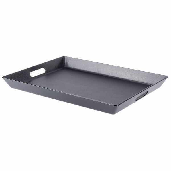 Photo 1 of GET BLACK PLASTIC NON SKID ROOM SERVICE TRAY MODEL RST-1522-BK 20" X 15"