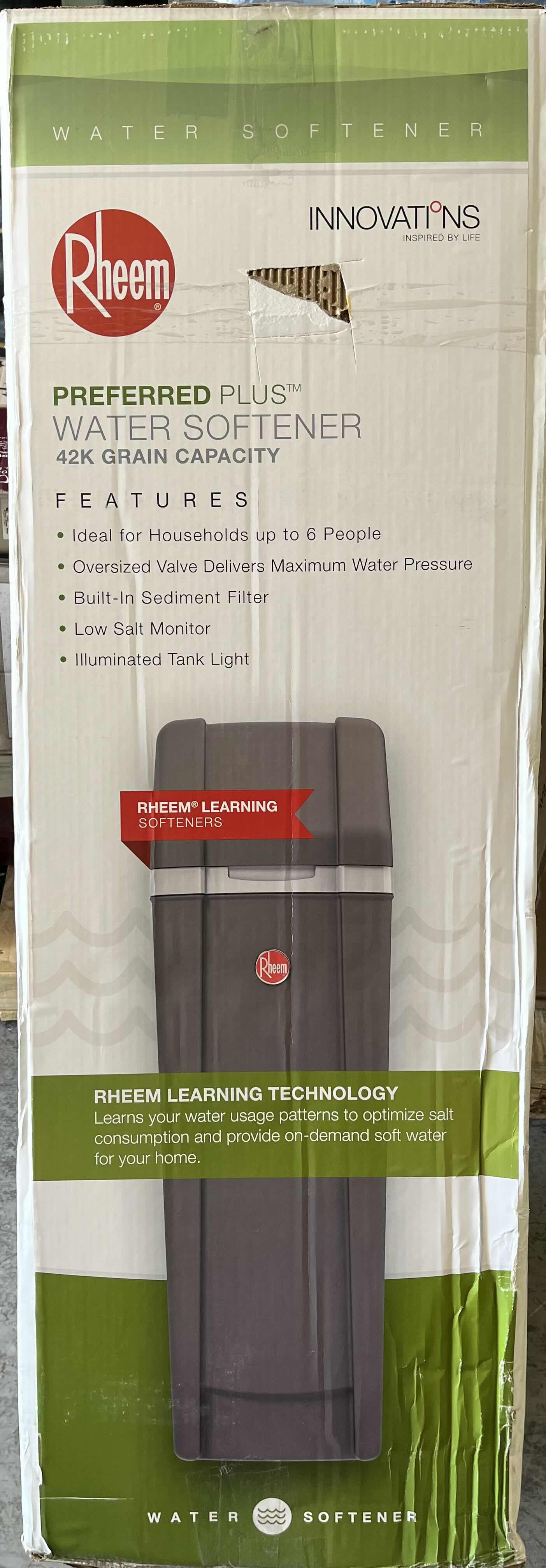 Photo 7 of RHEEM PREFERRED PLUS 42K GRAIN CAP WATER SOFTENER TANK MODEL RHS42