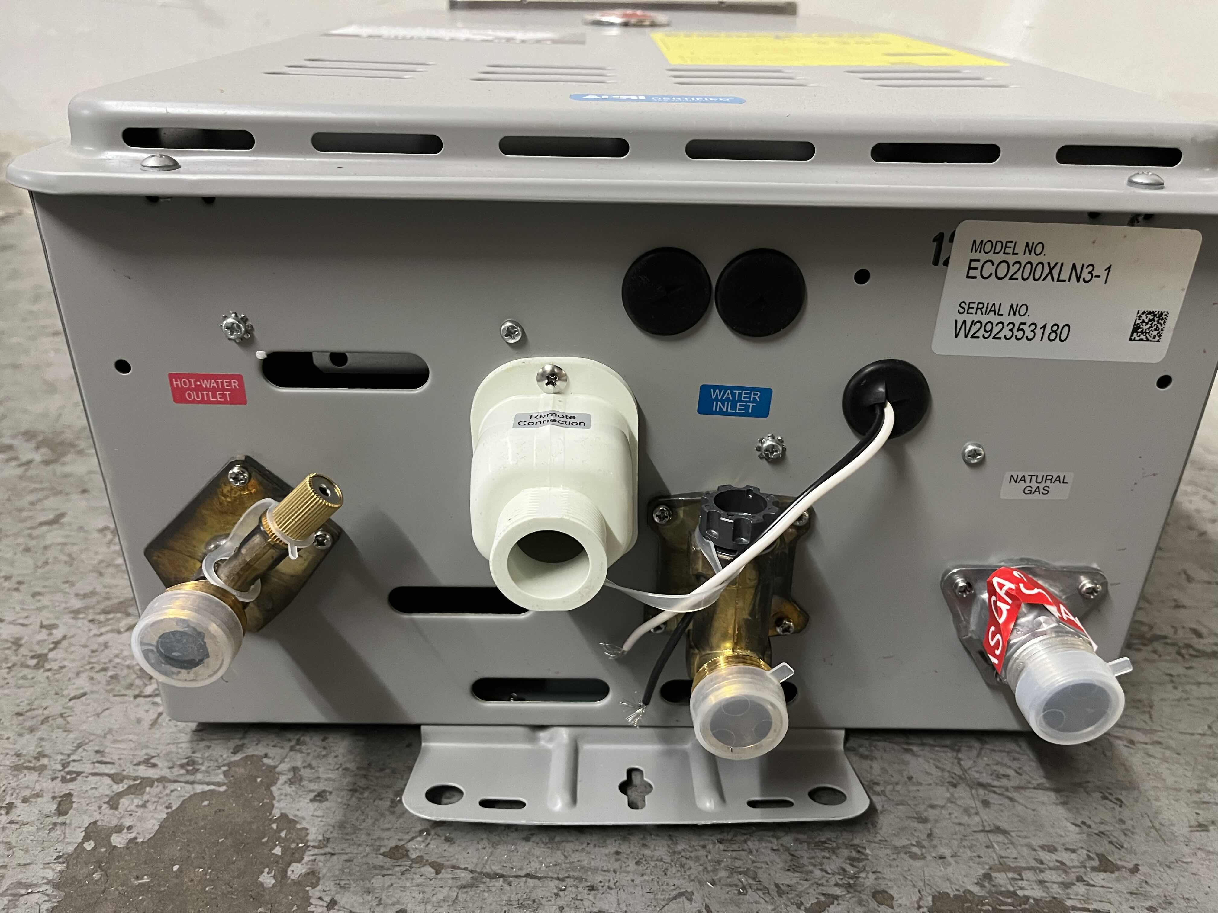 Photo 1 of RHEEM PERFORMANCE PLUS TANKLESS WATER HEATER MODEL ECO200XLN3-1