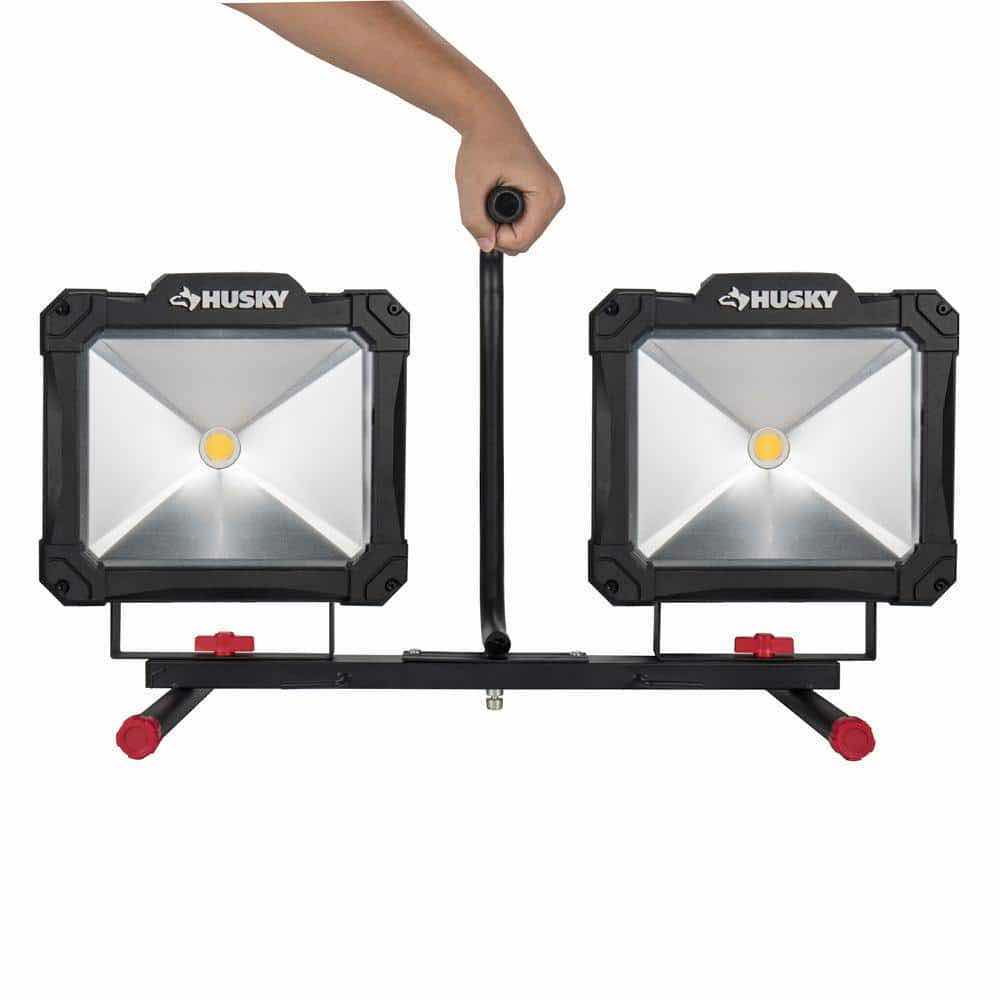 Photo 1 of HUSKY LED TWIN HEAD FREE STANDING WORK LIGHT 10,000 LUMENS 1003 989 701