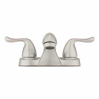 Photo 1 of GLACIER BAY CONSTRUCTOR COLLECTION BRUSHED NICKEL TWO HANDLE BATHROOM FAUCET 195 157
