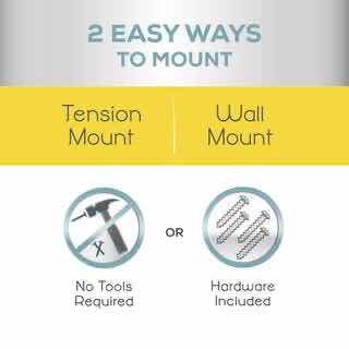 Photo 1 of ZENNA HOME CHROME FINISH DUAL MOUNT NEVER RUST ALUMINUM CURVED SHOWER ROD 50”-72”