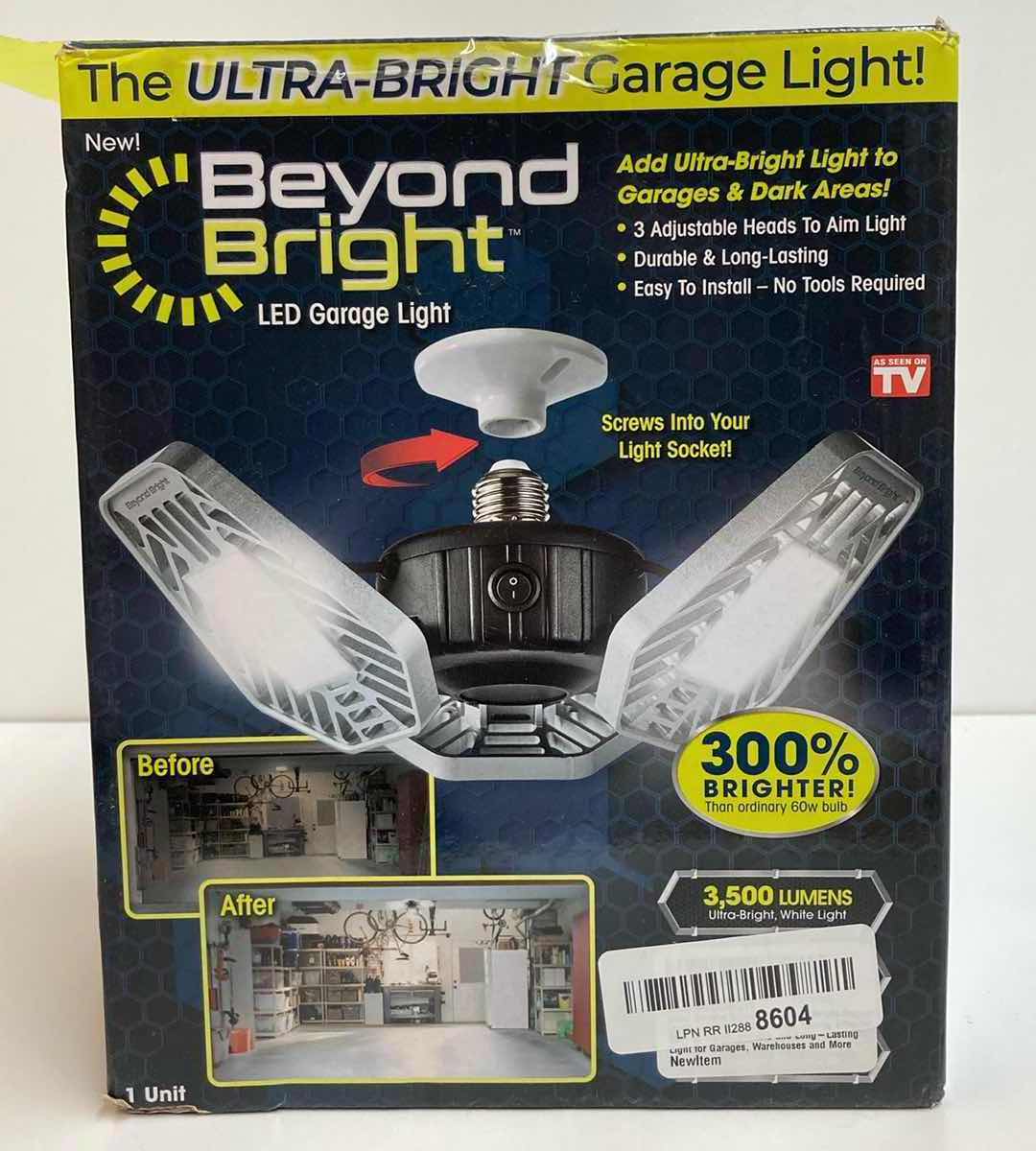 Photo 1 of BEYOND BRIGHT LED ULTRA-BRIGHT GARAGE LIGHT 3,500 LUMENS