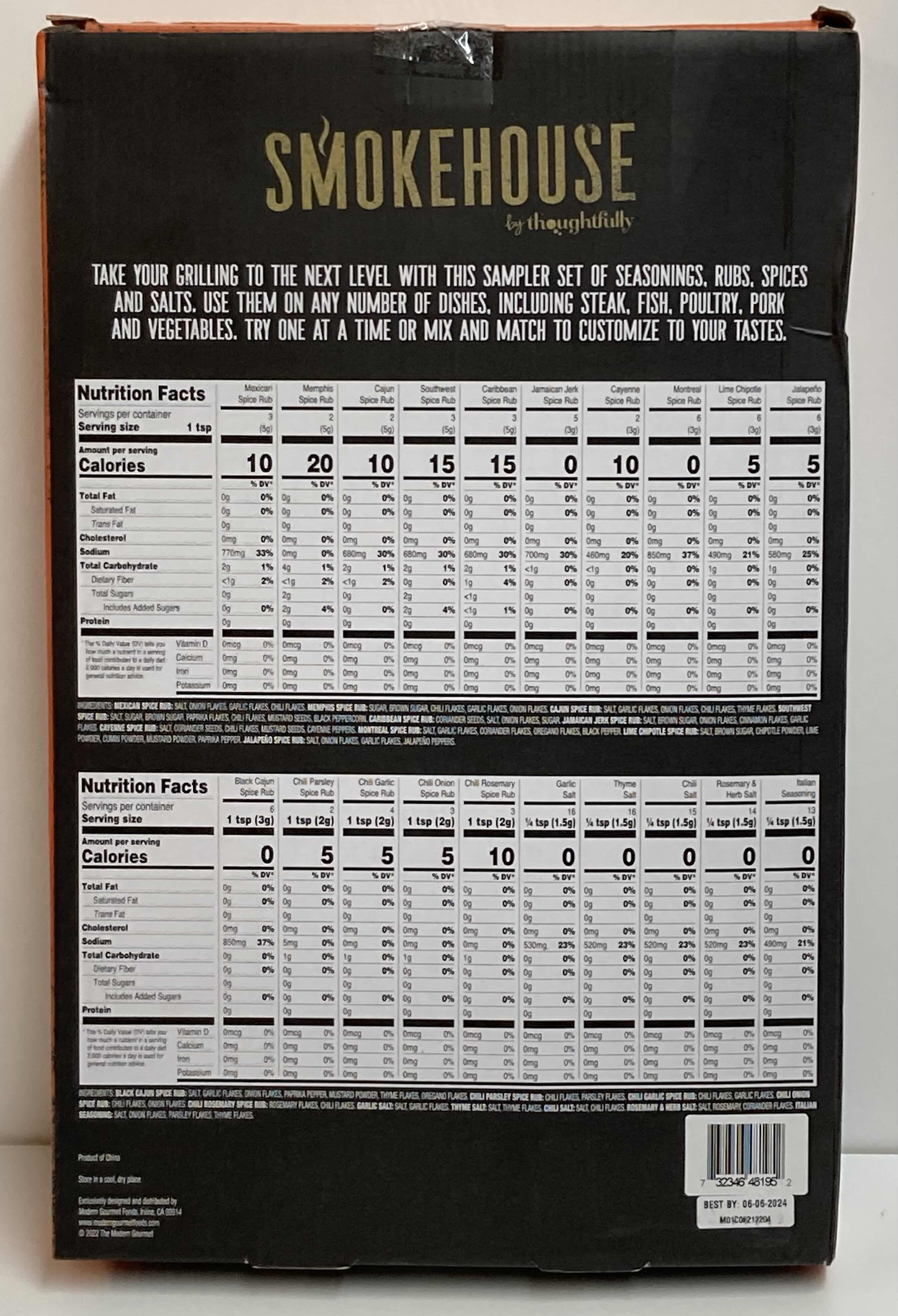 Photo 1 of THOUGHTFULLY SMOKEHOUSE GRILLING SPICES SET OF 20