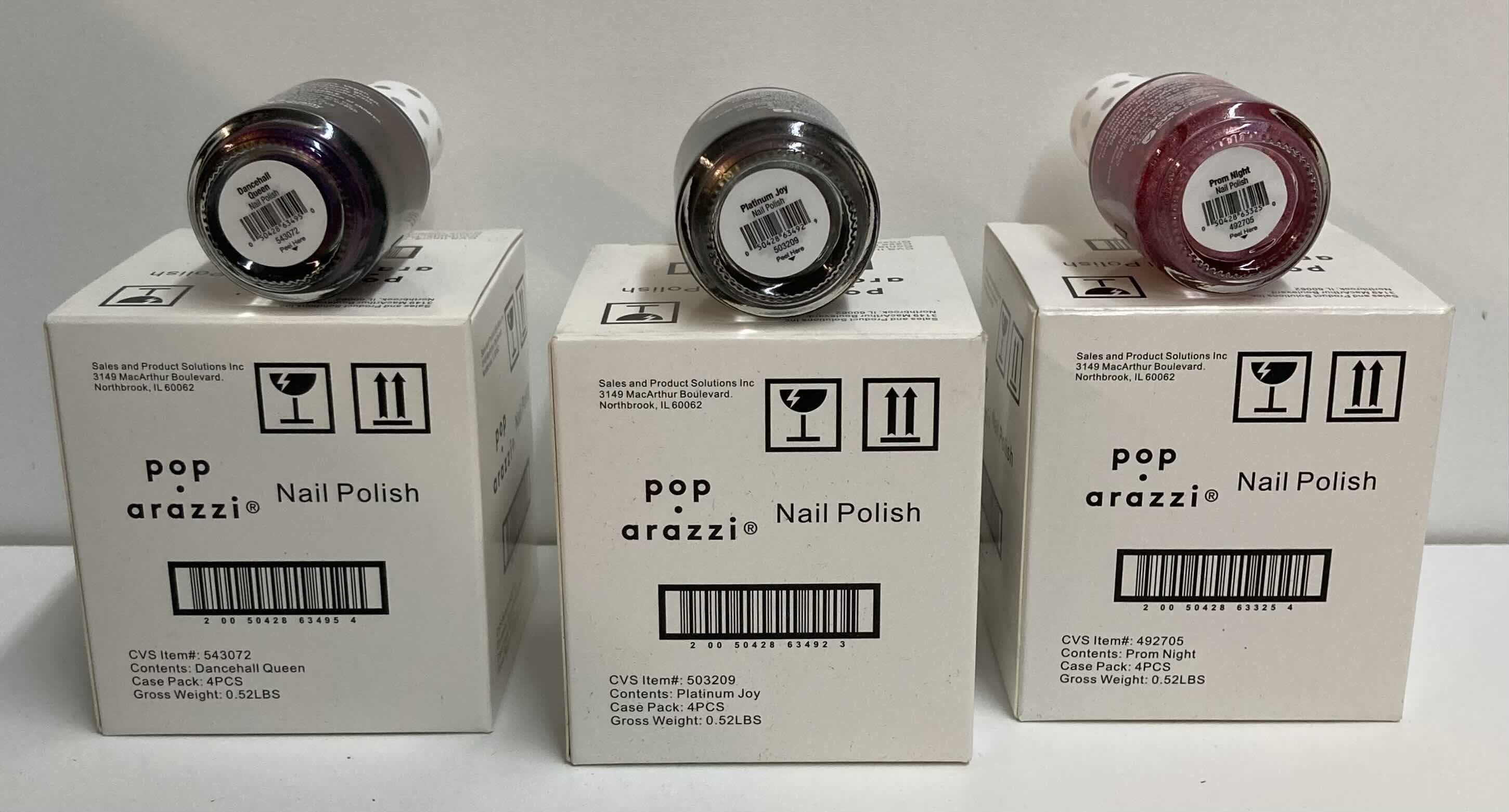 Photo 1 of POP ARAZZI DANCEHALL QUEEN, PLATINUM JOY, & PROM NIGHT NAIL POLISH (3 SETS OF 4)