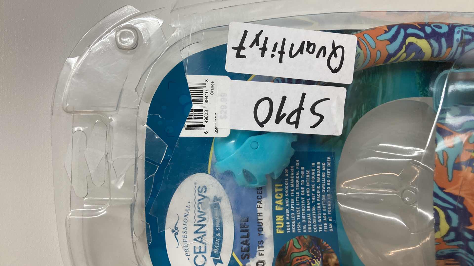 Photo 1 of PROFESSIONAL OCEAN WAYS SEALIFE YOUTH SILICONE MASK & SNORKEL COMBO