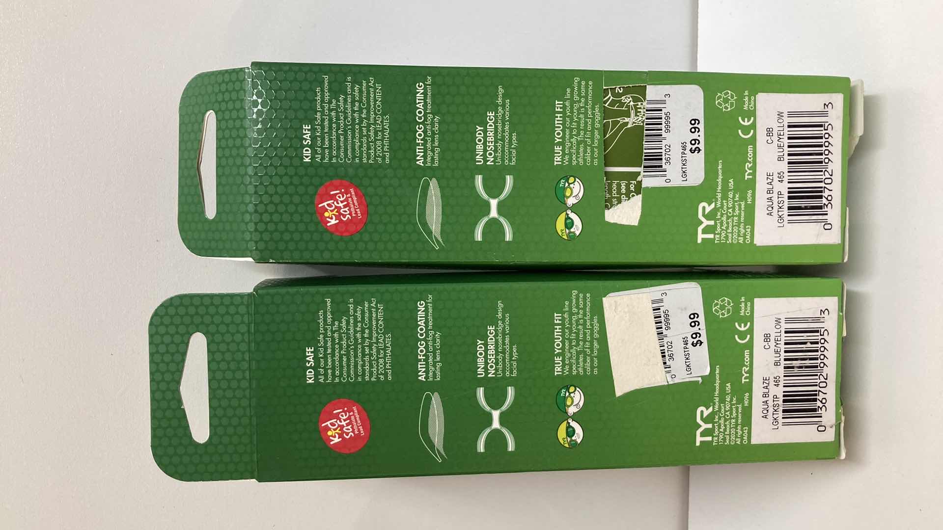 Photo 1 of TYR AQUA BLAZE GOGGLES KIDS’ FIT (2)