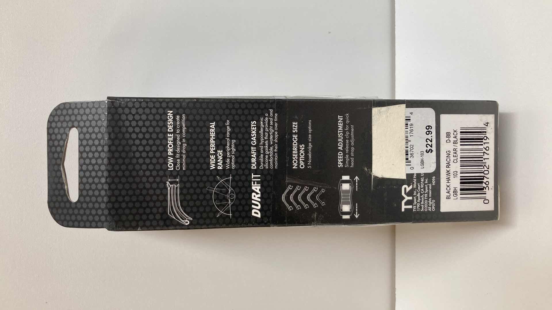 Photo 1 of TYR BLACKHAWK RACING GOGGLES ADULT FIT