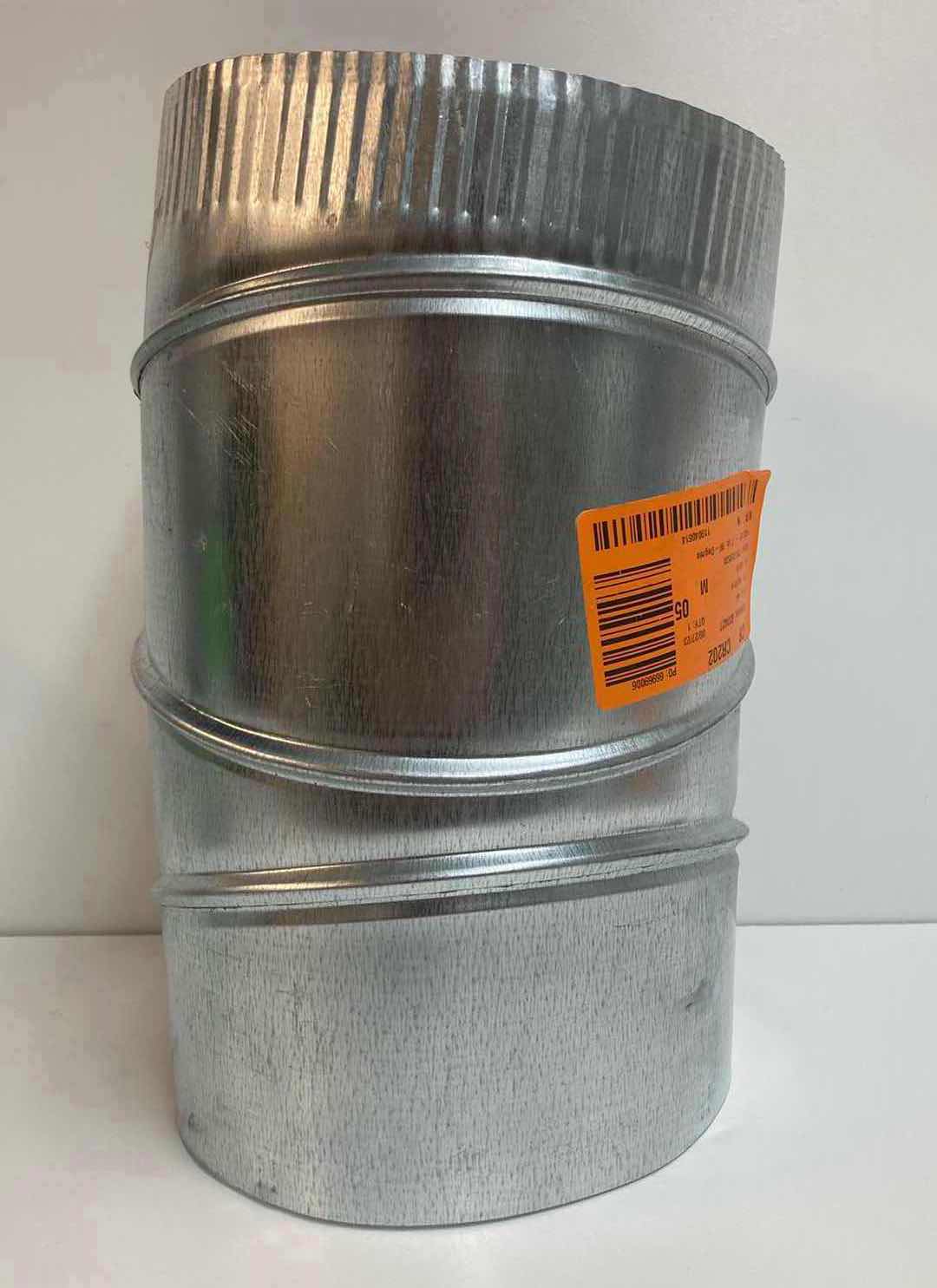 Photo 1 of MASTER FLOW GALVANIZED STEEL DUCT PIPE-ROUND ADJUSTABLE ELBOW 7” 90 DEG, ROUND ADJUSTABLE ELBOW 4” 90 DEG, & 2 FLEXIBLE SHEET METAL CONNECTOR SPLICE COLLAR 6”