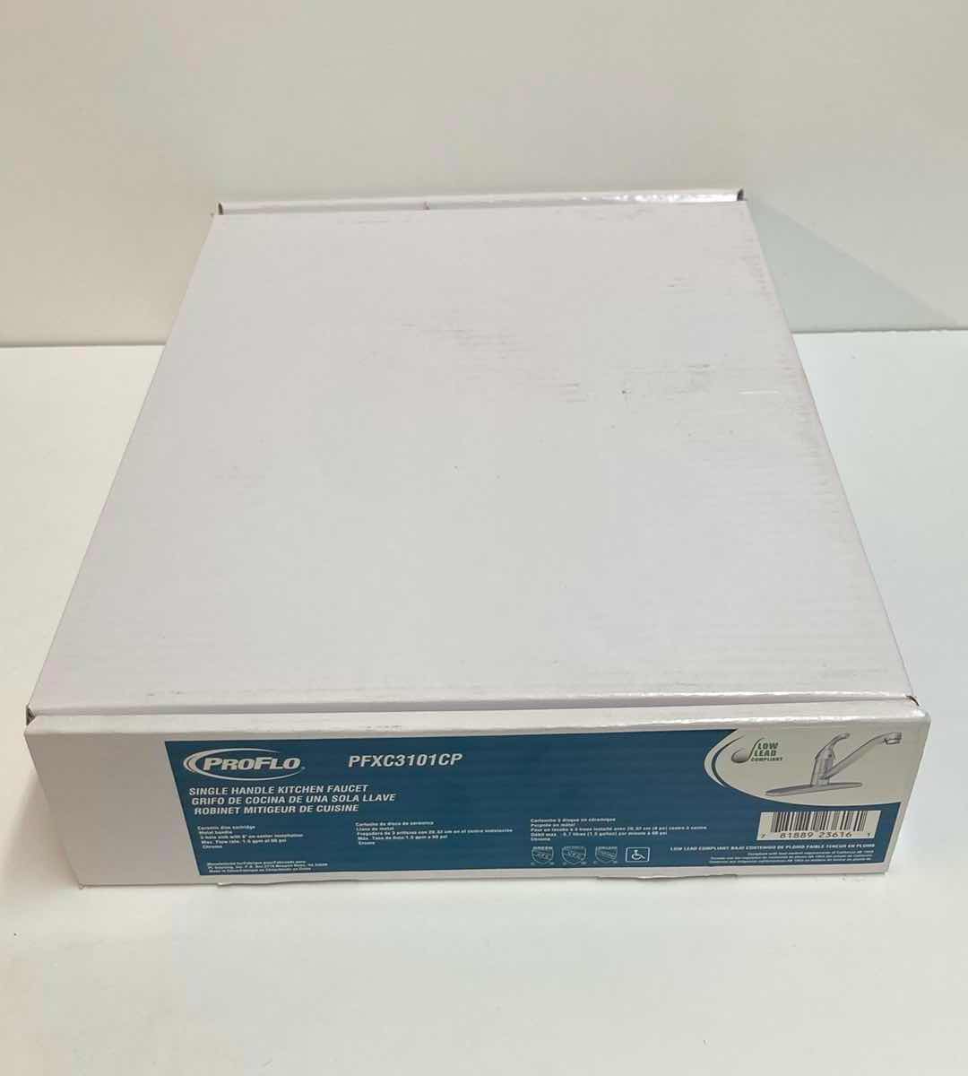 Photo 1 of PROFLO CHROME FINISH SINGLE HANDLE KITCHEN FAUCET 6”