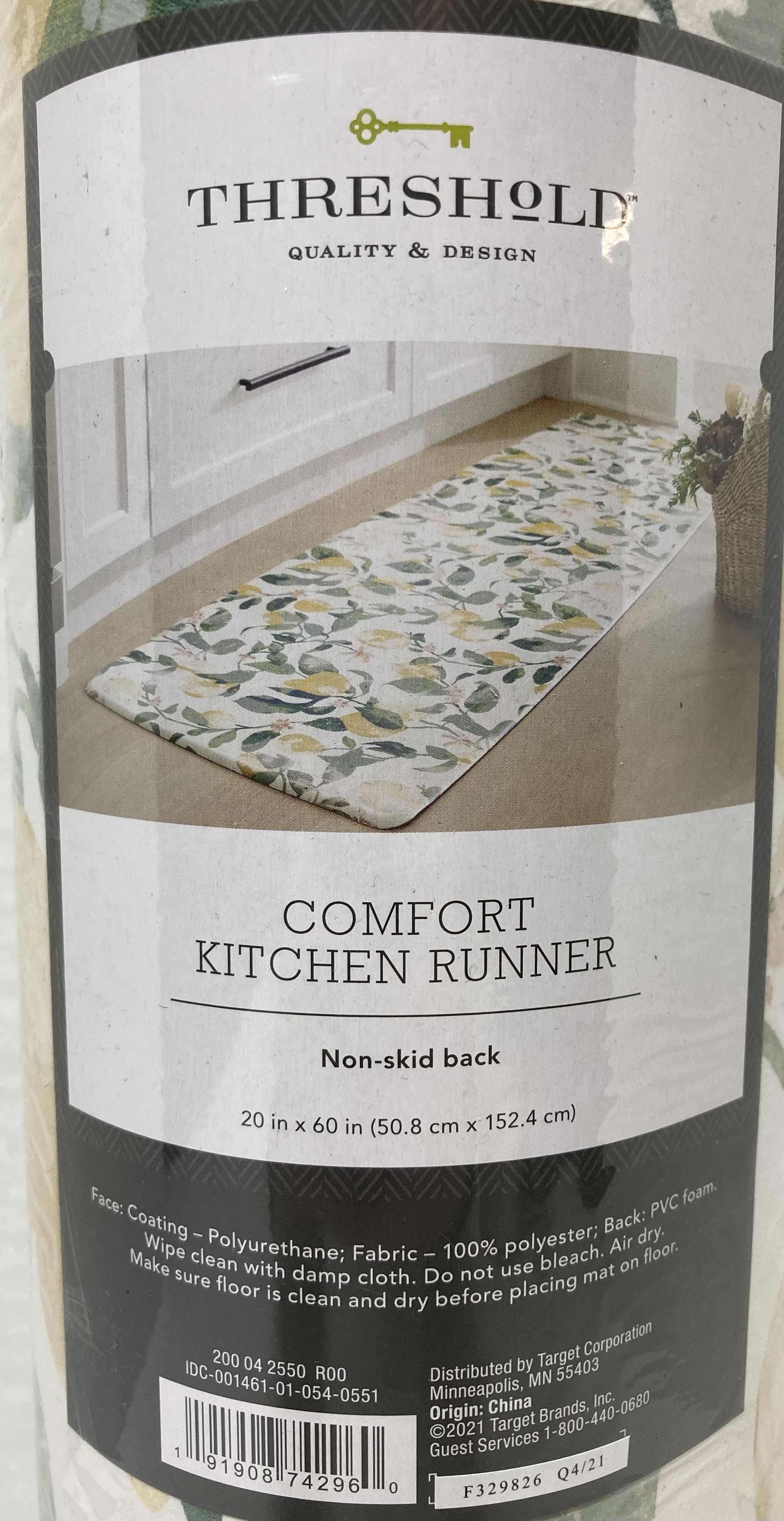 Photo 1 of THRESHOLD LEMON TREE NON SLIP COMFORT KITCHEN RUNNER RUG 20” X 60”