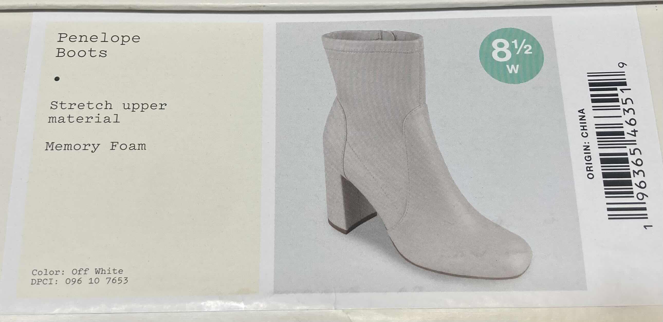 Photo 1 of A NEW DAY PENELOPE OFF WHITE MEMORY FOAM BOOTS WOMEN’S SIZE 8.5