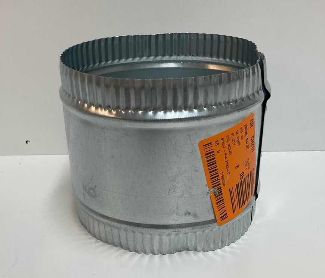 Photo 1 of MASTER FLOW GALVANIZED STEEL DUCT PARTS- (3) STARTING COLLAR 5”, STARTING COLLAR 8”, & FLEXIBLE DUCT 6”