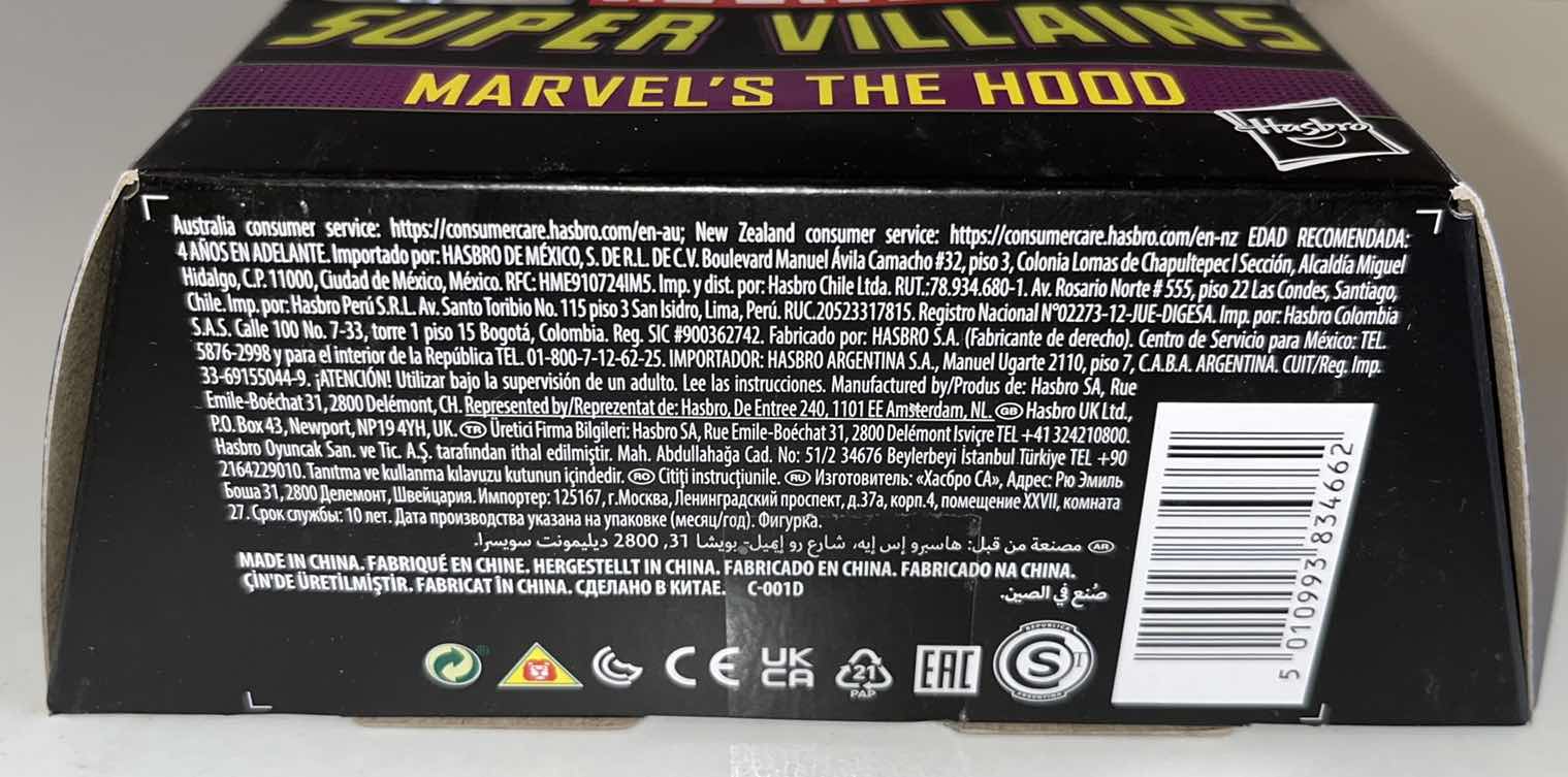 Photo 1 of NEW HASBRO MARVEL LEGEND SERIES, SUPER VILLAINS “MARVELS THE HOOD” (1)