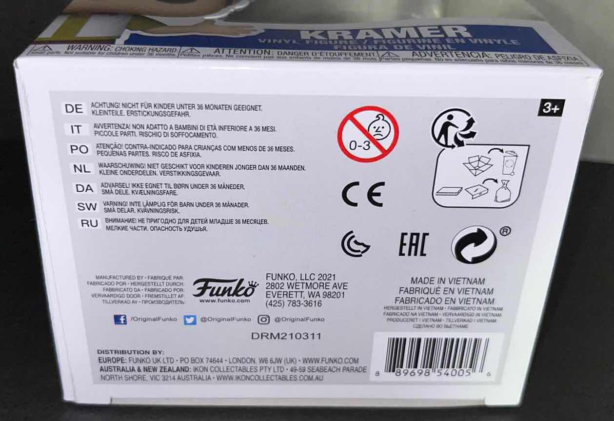 Photo 1 of NEW FUNKO POP TELEVISION VINYL FIGURE, SEINFELD #1084 KRAMER (1)