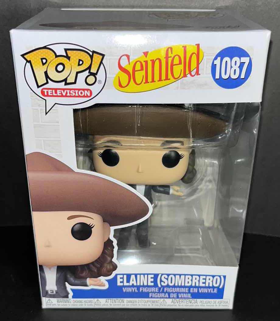 Photo 1 of NEW FUNKO POP TELEVISION VINYL FIGURE, SEINFELD #1087 ELAINE SOMBRERO (1)