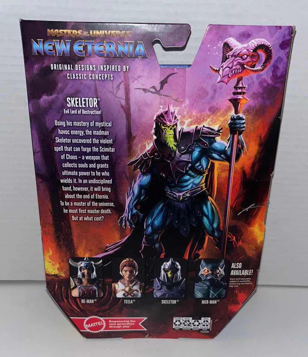 Photo 1 of BRAND NEW MATTEL MASTERS OF THE UNIVERSE NEW ETERNIA ACTION FIGURE, “SKELETOR” (1)