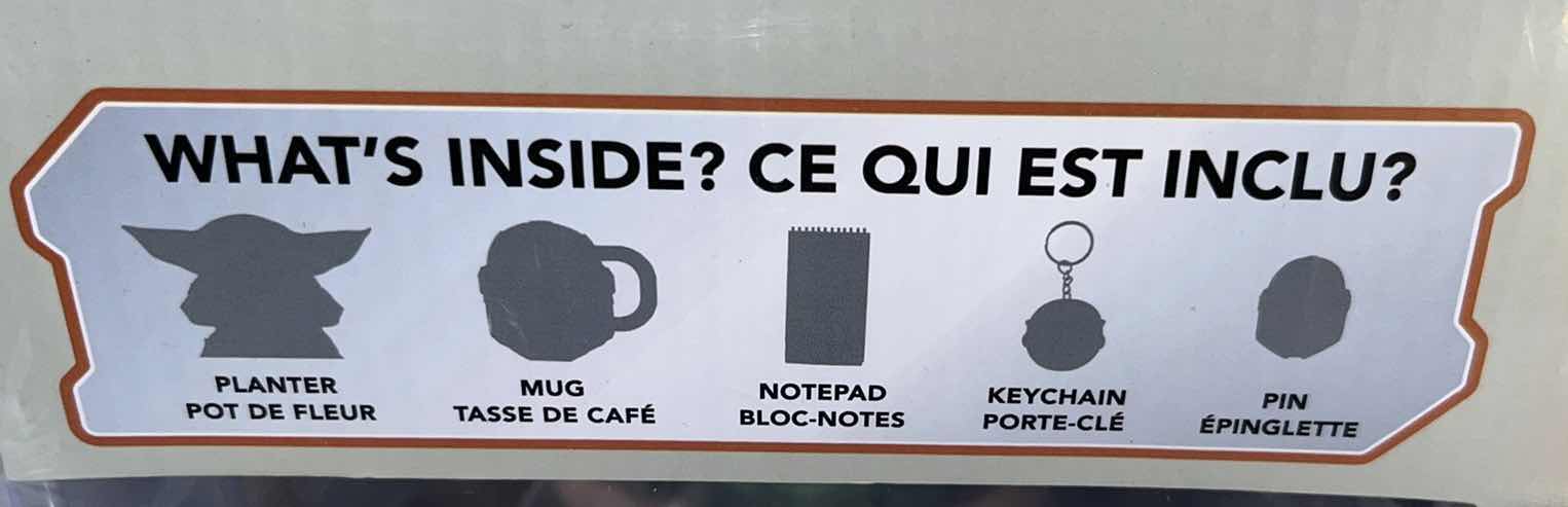 Photo 1 of BRAND NEW DISNEY PLUS STAR WARS THE MANDALORIAN GIFT SET, PLANTER MUG NOTEPAD KEYCHAIN & PIN (1)