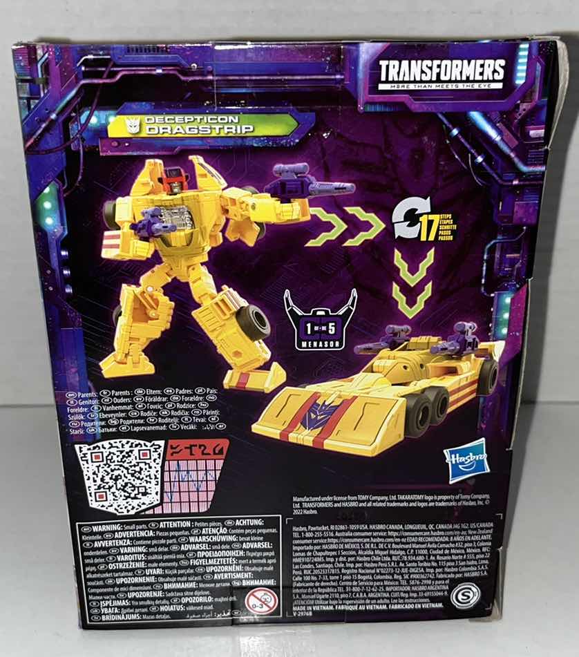 Photo 1 of BRAND NEW HASBRO TAKARA TOMY TRANSFORMERS LEGACY, DECEPTICON “DRAGSTRIP” (1)