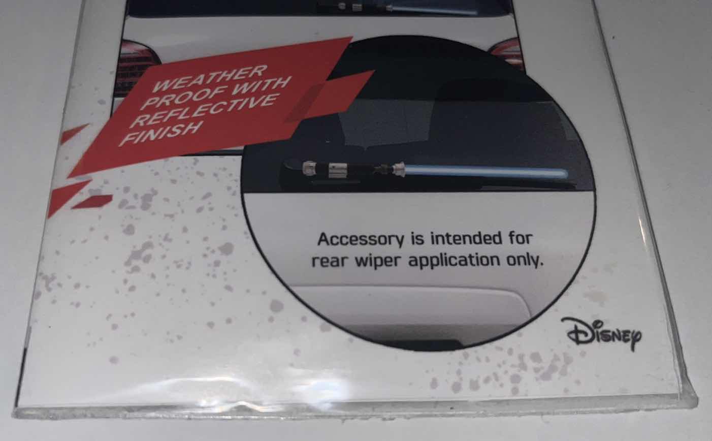 Photo 1 of BRAND NEW FANWRAPS STAR WARS OBI-WAN KENOBI LIGHTSABER REAR WIPER BLADE ACCESSORY, WEATHERPROOF W REFLECTIVE FINISH (1)