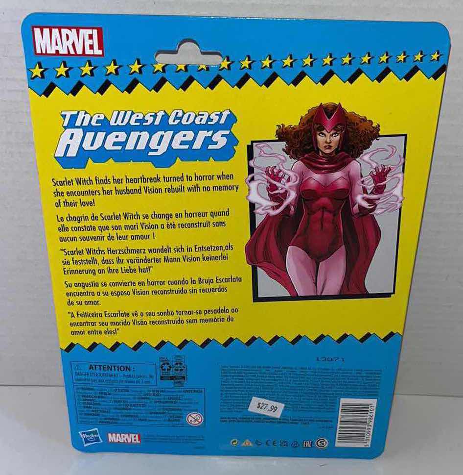 Photo 1 of NEW HASBRO MARVEL ACTION FIGURE & ACCESSORIES, THE WEST COAST AVENGERS SCARLET WITCH $28.00 (1)