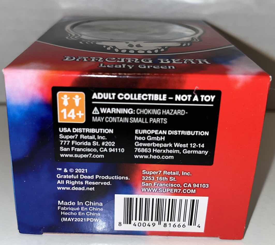 Photo 1 of NEW GRATEFUL DEAD REACTION FIGURE, DANCING BEAR LEAFY GREEN (1)