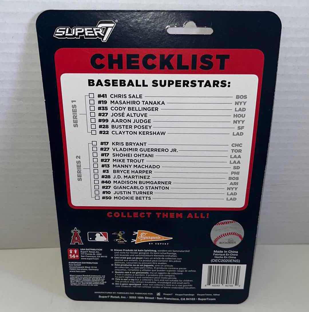 Photo 1 of NEW SUPERSPORTS BY SUPER 7, BASEBALL SUPERSTARS ANGELS #27 MIKE TROUT (1)