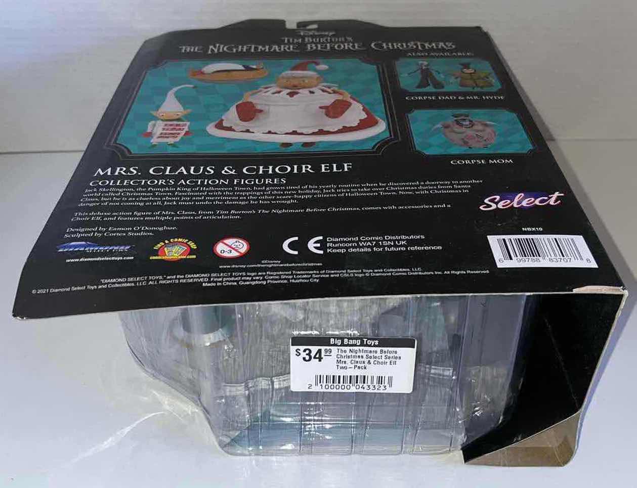 Photo 1 of NEW DIAMOND SELECT TOYS DISNEY TIM BURTONS THE NIGHTMARE BEFORE CHRISTMAS TWO-PACK, “MRS CLAUS & CHOIR ELF” $35.00 (1)