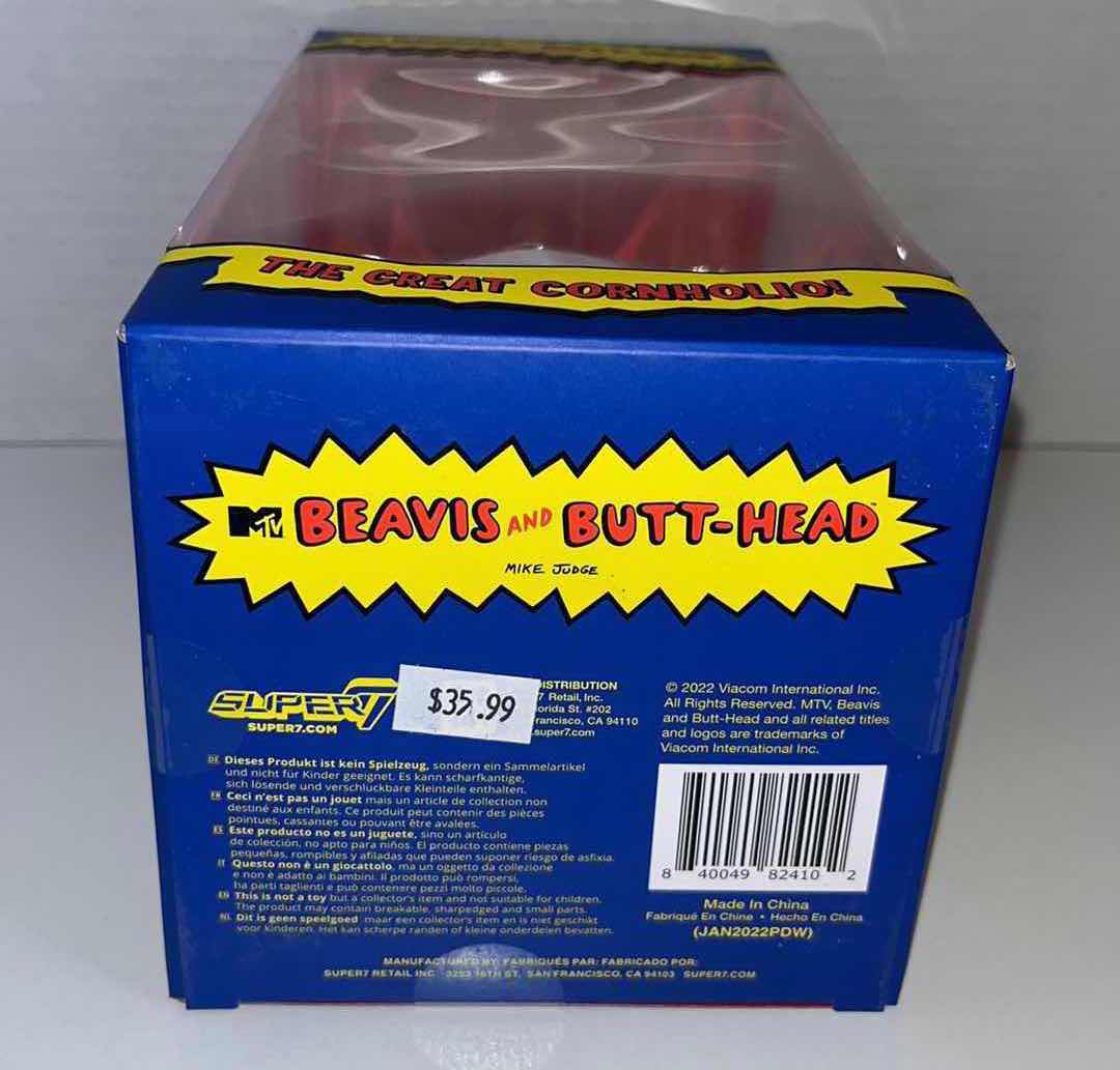 Photo 1 of NEW SUPER7 MTV BEAVIS AND BUTTHEAD “THE GREAT CORNHOLIO” FIGURE & TOILET PAPER ROLL $36.00 (1)