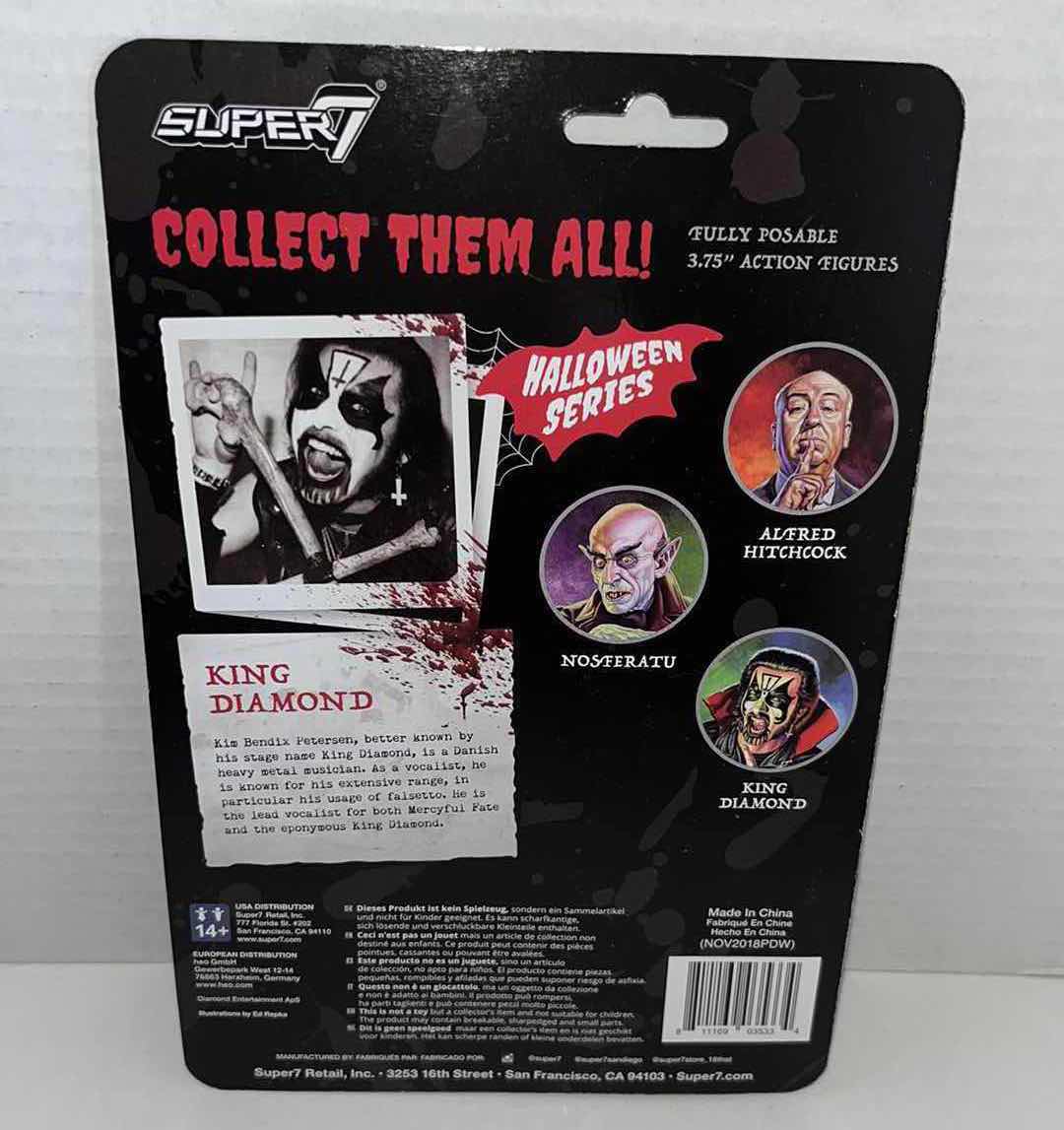 Photo 1 of NEW SUPER7 REACTION FIGURE, HALLOWEEN SERIES “KING DIAMOND” (1)