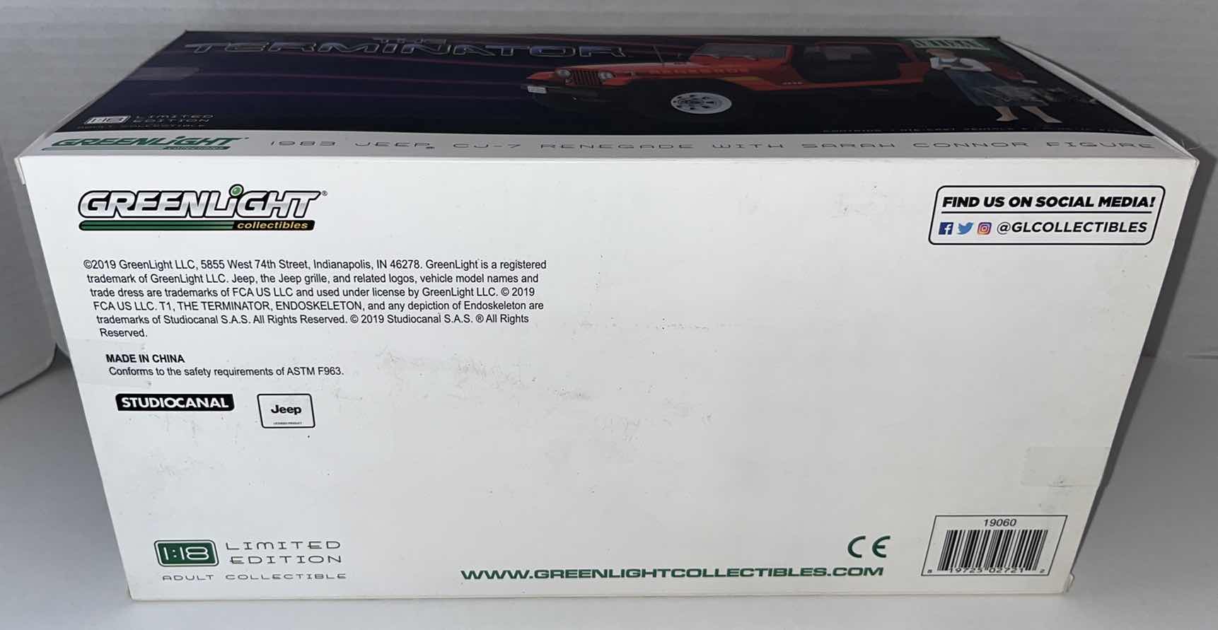 Photo 4 of BRAND NEW GREENLIGHT COLLECTIBLES ARTISAN COLLECTION LIMITED EDITION THE TERMINATOR 1983 JEEP CJ-7 RENEGADE W SARAH CONNOR FIGURE (1)