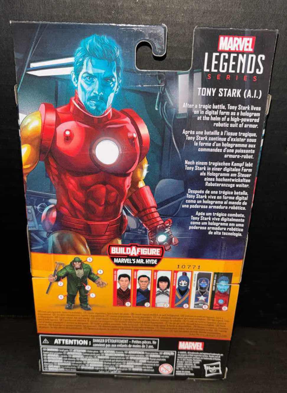 Photo 1 of NEW HASBRO LEGEND SERIES ACTION FIGURE, MARVEL IRON MAN “ TONY STARK (A.I.)”