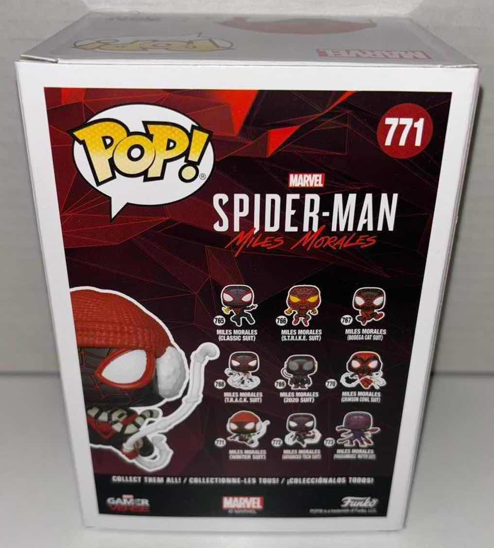 Photo 3 of NEW FUNKO POP! MARVEL GAMERVERSE BOBBLE-HEAD VINYL FIGURE, SPIDER-MAN #771 MILES MORALES (WINTER SUIT)
