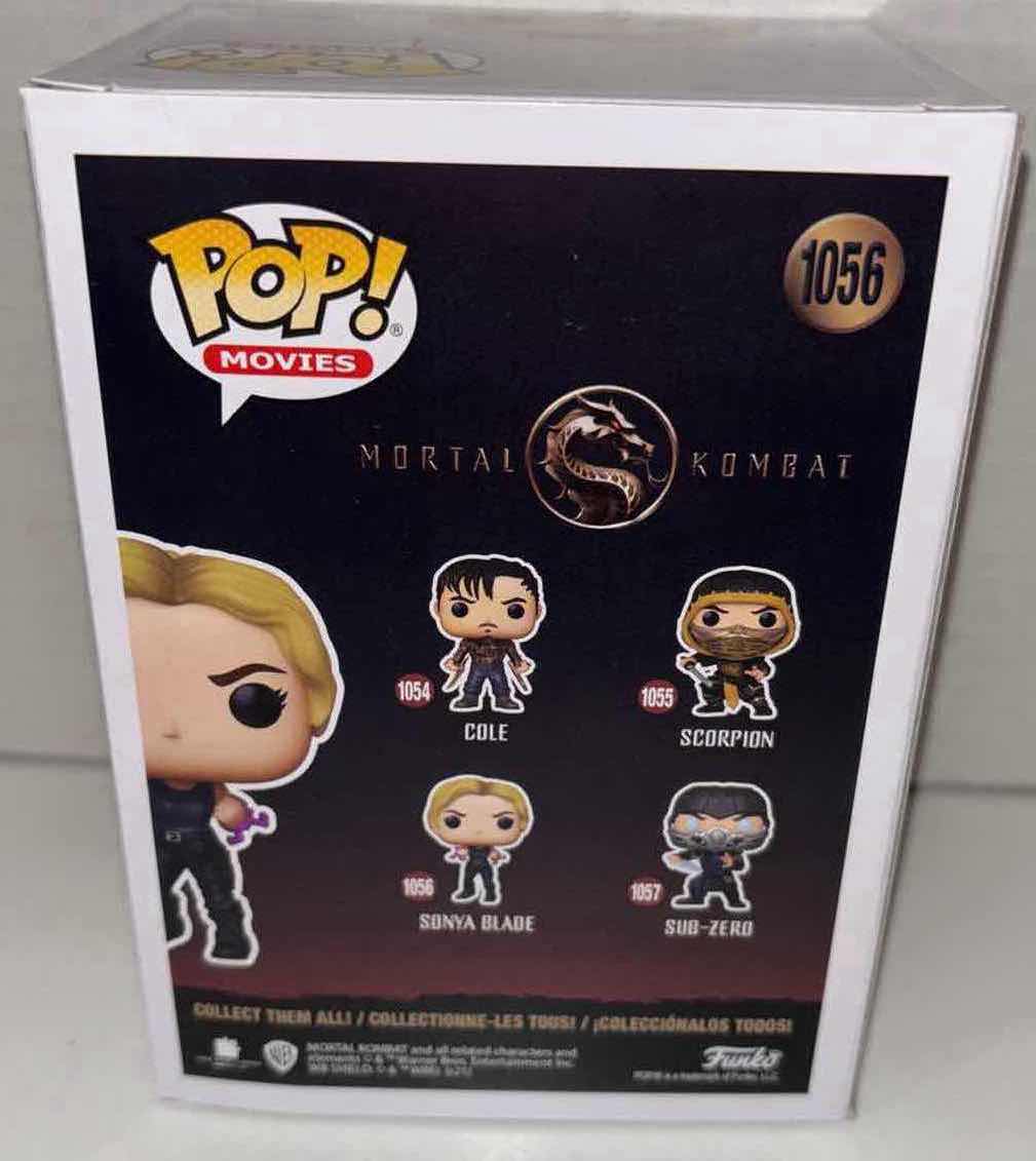 Photo 1 of NEW FUNKO POP! MOVIES VINYL FIGURE, MORTAL KOMBAT #1056 SONYA BLADE