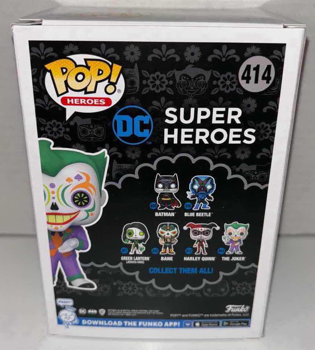 Photo 1 of NEW FUNKO POP! HEROES VINYL FIGURE, DC SUPER HEROES #414 THE JOKER