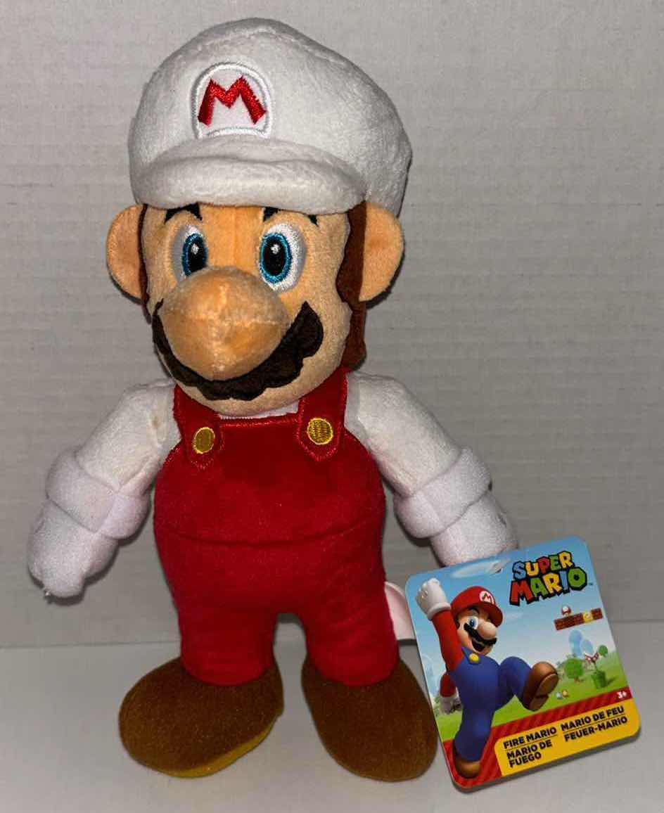 Photo 1 of NEW JAKKS PACIFIC SUPER MARIO 9” PLUSH, “FIRE MARIO”