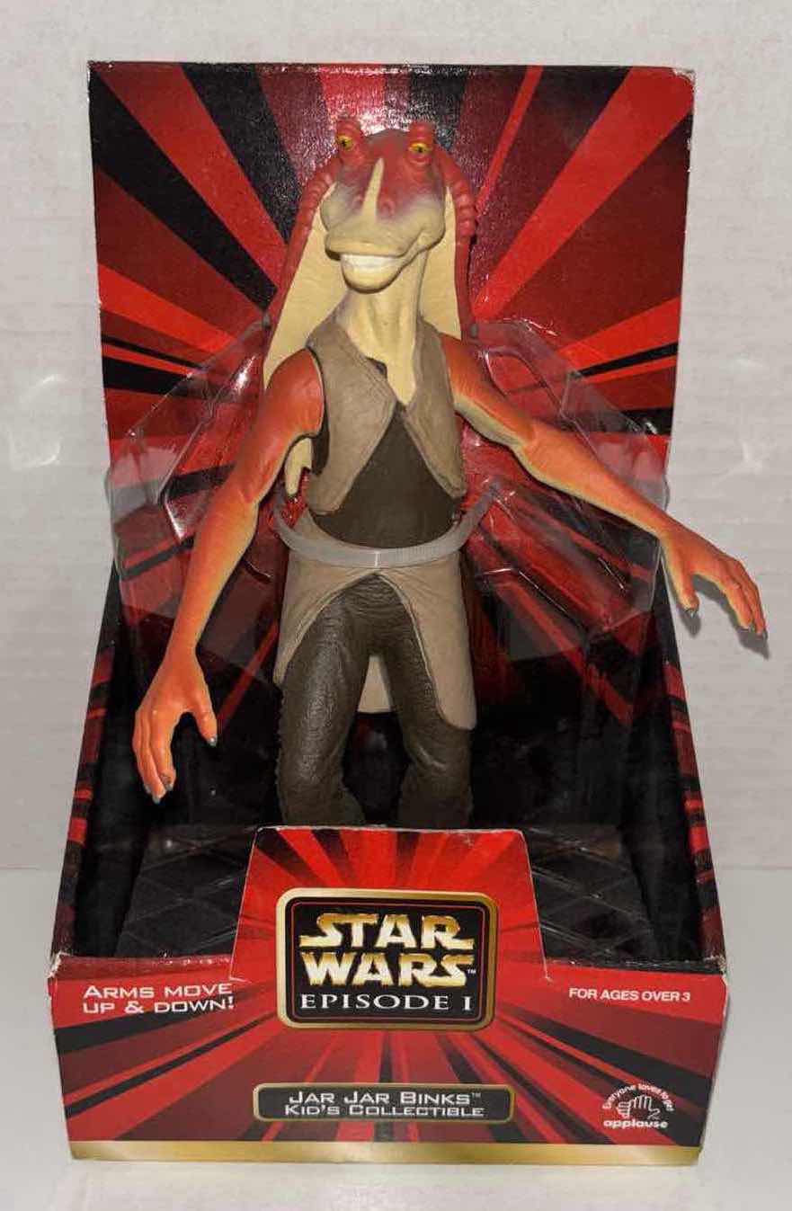 Photo 1 of NEW 1990 STAR WARS EPISODE I JAR JAR BINKS KIDS COLLECTIBLE FIGURE W ADJUSTABLE ARMS