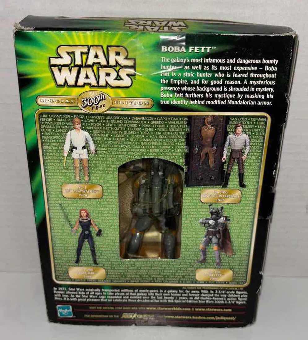 Photo 1 of HASBRO STAR WARS 2000 SPECIAL EDITION 300TH FIGURE “BOBA FETT” W ROCKET-FIRING BACKPACK, 3.75”