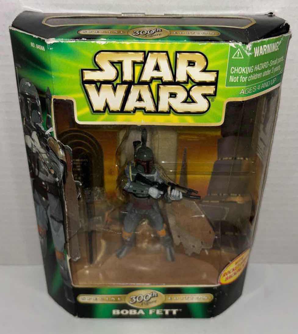 Photo 1 of HASBRO STAR WARS 2000 SPECIAL EDITION 300TH FIGURE “BOBA FETT” W ROCKET-FIRING BACKPACK, 3.75”
