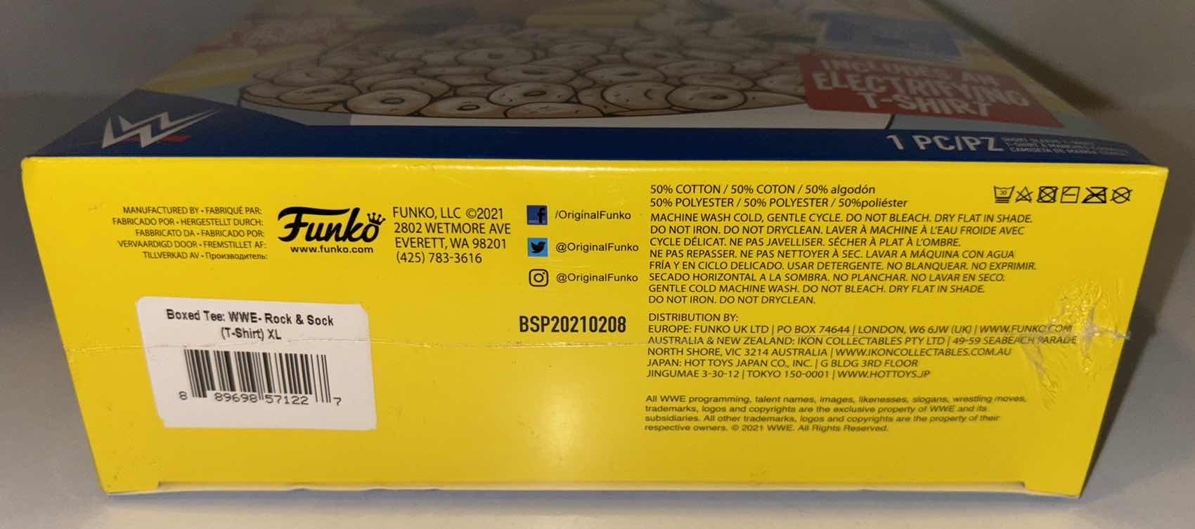 Photo 1 of NEW FUNKO WWE THE ROCK & MANKIND PRESENT ROCK N SOCK O’S UNISEX T-SHIRT, SIZE X-LARGE 