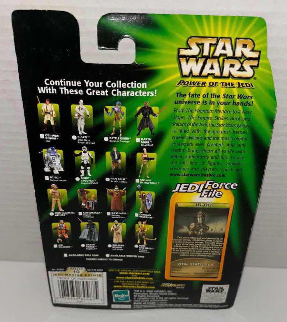Photo 1 of NEW HASBRO STAR WARS POWER OF THE JEDI ACTION FIGURE, IG-88 W JEDI FORCE FILE