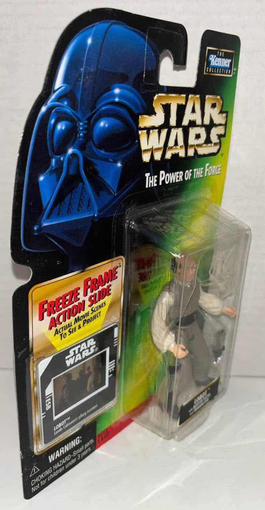 Photo 1 of NEW KENNER STAR WARS THE POWER OF THE FORCE ACTION FIGURE, LOBOT W BLASTER PISTOL, TRANSMITTER & FREEZE FRAME ACTION SLIDE