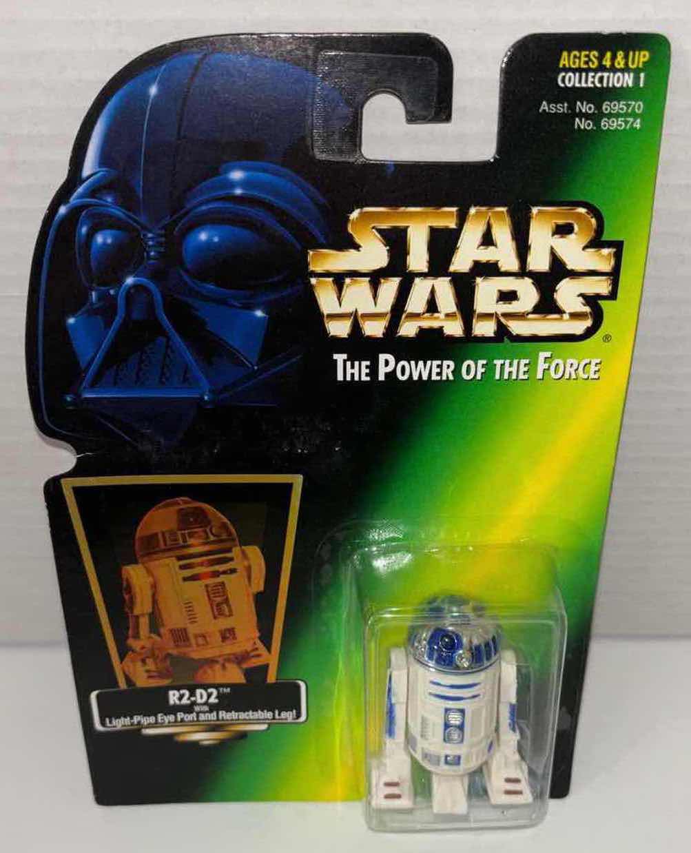 Photo 1 of NEW KENNER STAR WARS POWER OF THE FORCE ACTION FIGURE, R2-D2 W LIGHT-PIPE EYE PORT & RETRACTABLE LEG
