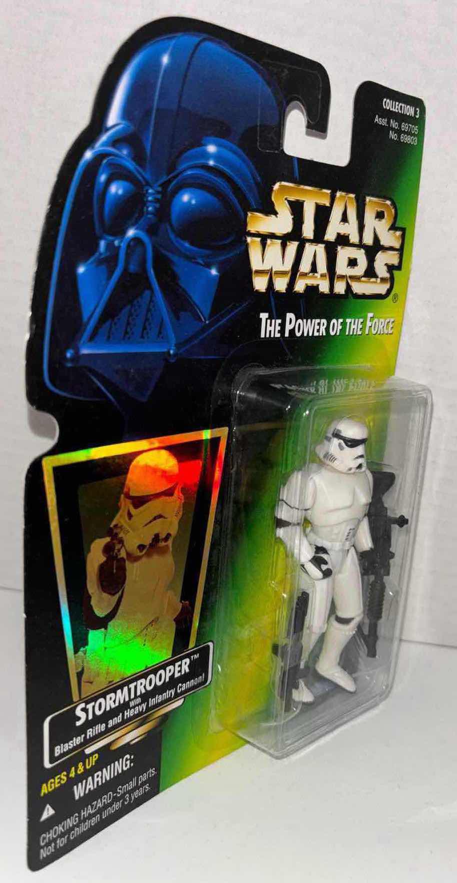 Photo 1 of NEW KENNER STAR WARS POWER OF THE FORCE ACTION FIGURE, STORMTROOPER W BLASTER RIFLE & HEAVY INFANTRY CANNON