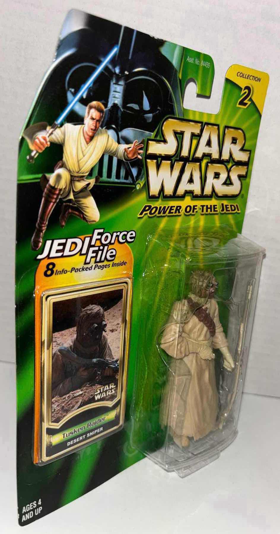 Photo 1 of NEW HASBRO STAR WARS POWER OF THE JEDI ACTION FIGURE, TUSKEN RAIDER DESERT SNIPER & JEDI FORCE FILE