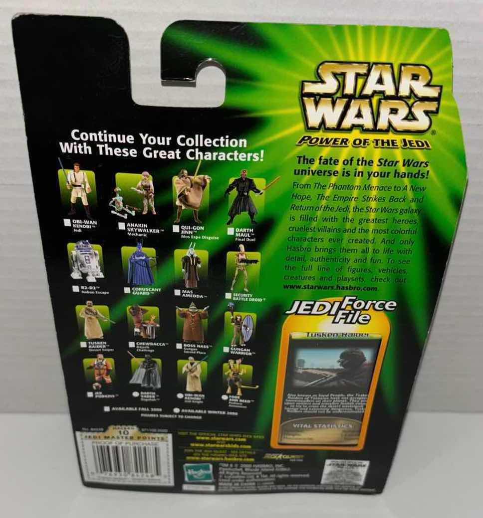 Photo 1 of NEW HASBRO STAR WARS POWER OF THE JEDI ACTION FIGURE, TUSKEN RAIDER DESERT SNIPER & JEDI FORCE FILE