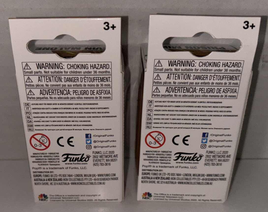 Photo 1 of NEW FUNKO POP! POCKET KEYCHAIN 2-PACK, THE OFFICE “KEVIN MALONE” & “PRISON MIKE” 